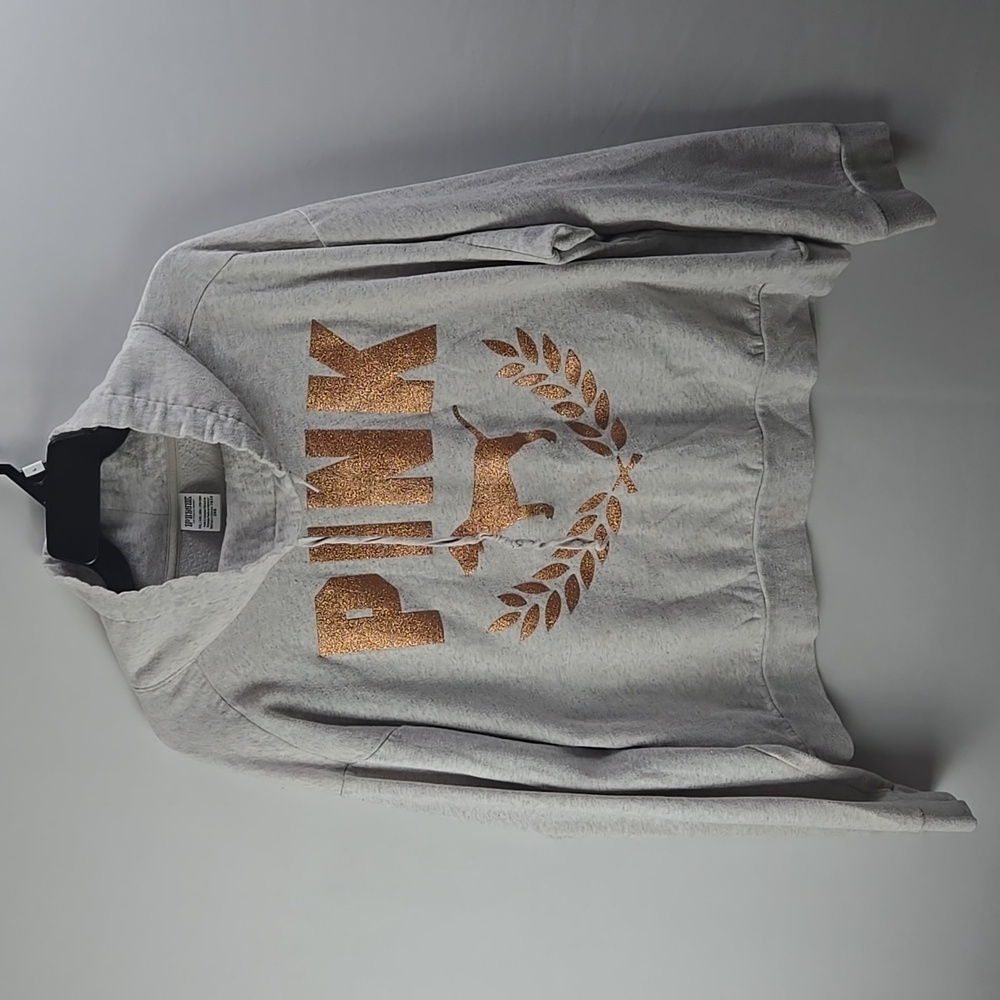 Victoria Secret Pink Women's Everyday Lounge Cowl Neck‎ Sweatshirt Gray Sz XXL